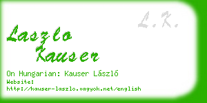 laszlo kauser business card