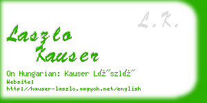 laszlo kauser business card